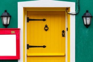 Yellow front door