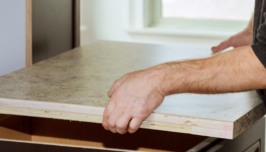 Installing a laminate counter top