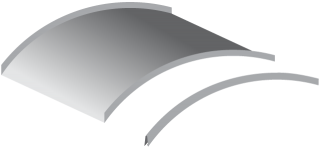 graphic of curved mini batten