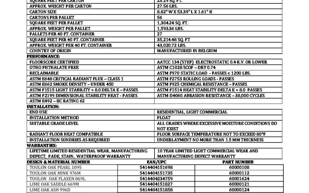 beauflor-pure-planks-technical-product-specifications