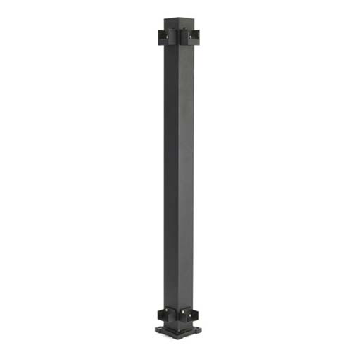 Trex Signature® Railing – Charcoal Black Aluminum Corner Post with Premounted Brackets