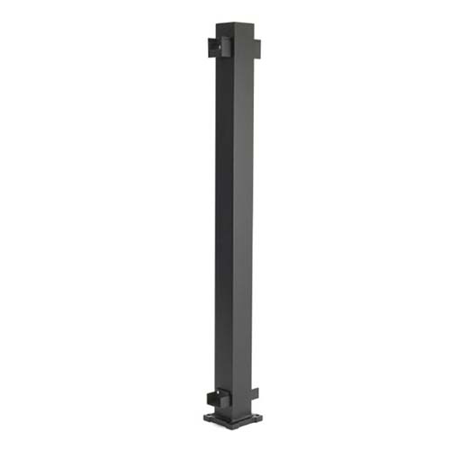 Trex Signature® Railing – Charcoal Black Aluminum Line Post with Premounted Brackets