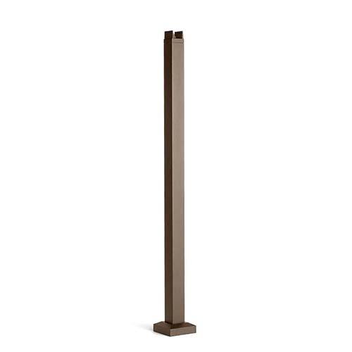 Trex Signature® Railing – Bronze Aluminum Crossover Horizontal Post With Skirt and Pre-Mounted Crossover Bracket