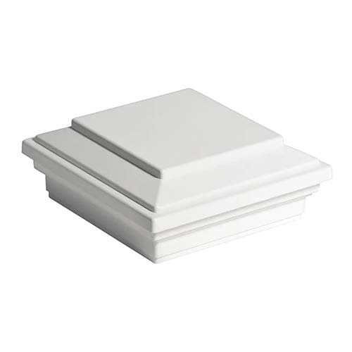 Trex Transcend® Railing – Classic White Flat Composite Post Sleeve Cap