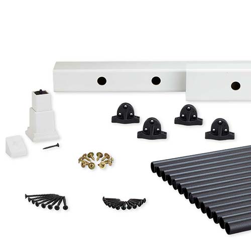 Trex Select® Railing – Classic White Horizontal Rail & Round Aluminum Baluster Kit