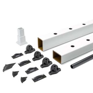 Trex Select® Railing - Classic White Stair Rail & Round Aluminum Baluster Kit
